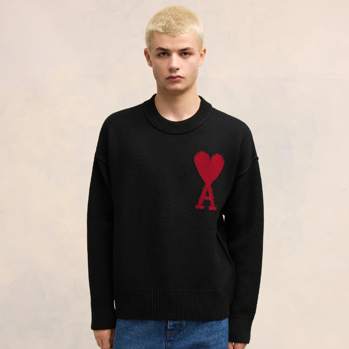 ZAMGO  Pullover mit gesticktem A-HERZ